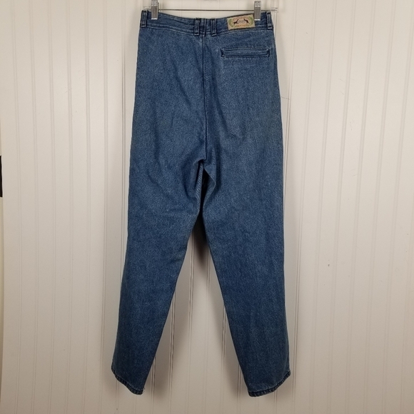 Jag Jeans Vtg High Waisted Denim Relaxed Cotton Pleated Tapered Leg Metal Clip - Picture 5 of 16